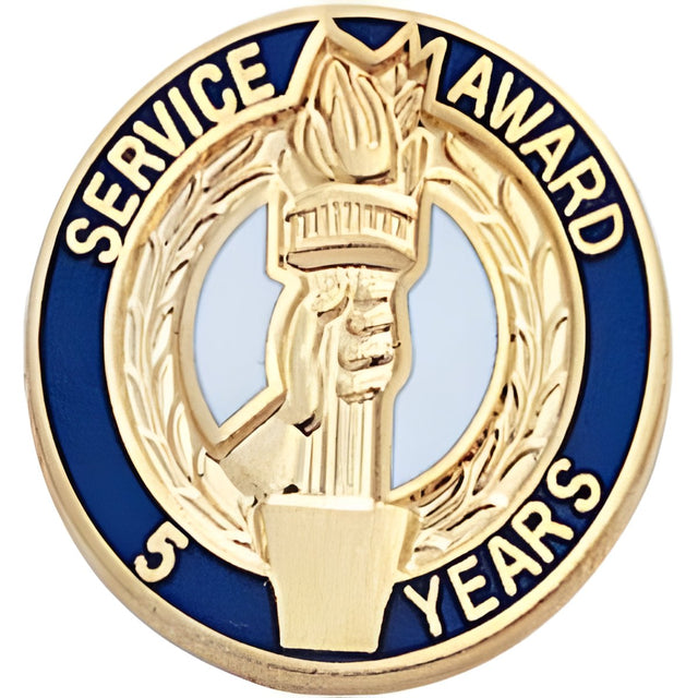 Service Anniversary Pins with Torch
