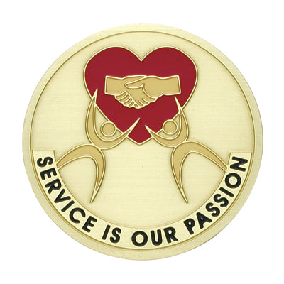 Service Is Our Passion Medal Insert (Etched)
