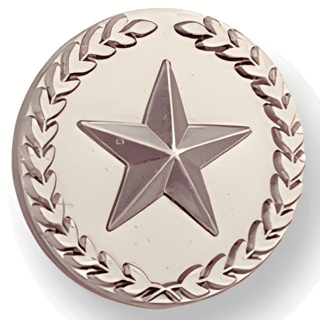 Silver Star With Wreath - 7/8 Inch (BR Series)