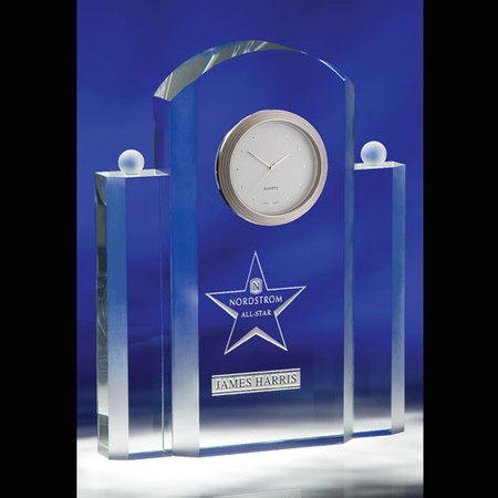 Silvertone Quartz Clock with Satin Finish