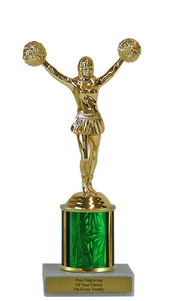 Cheerleading Budget Column Trophy
