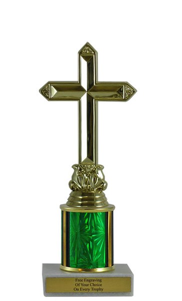 Religious Cross Budget Column Trophy
