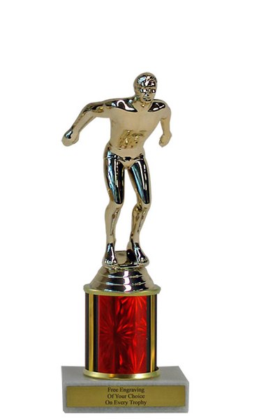 Swimming Budget Column Trophy