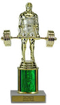 Weightlifting Budget Column Trophy