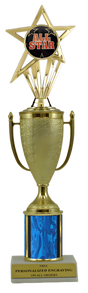 All Star Gold Cup Column Trophy with Insert