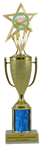 Baking Gold Cup Column Trophy with Insert