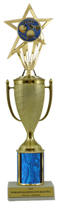Band Gold Cup Column Trophy with Insert