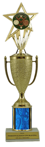 Baseball Gold Cup Column Trophy with Insert
