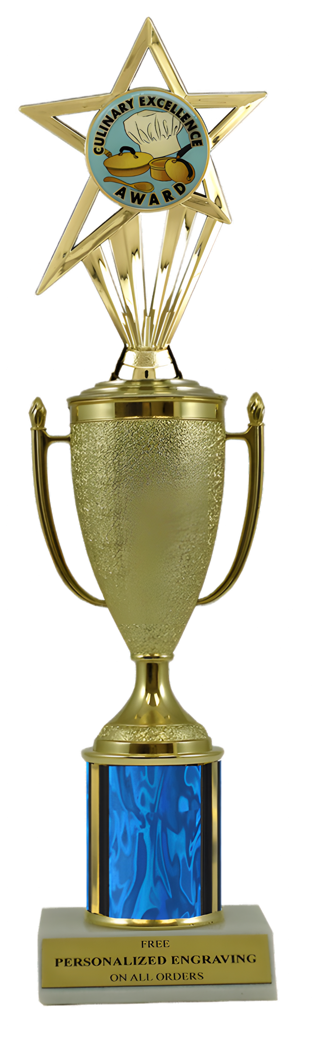 Culinary Gold Cup Column Trophy with Insert