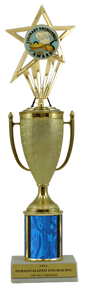 Culinary Gold Cup Column Trophy with Insert