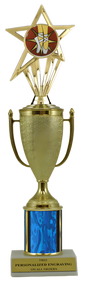 Dance Gold Cup Column Trophy with Insert