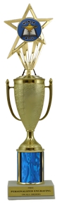 Honor Roll Gold Cup Column Trophy with Insert
