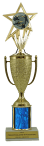 Hunting Gold Cup Column Trophy with Insert