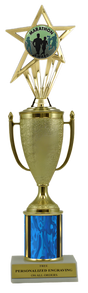 Marathon Gold Cup Column Trophy with Insert
