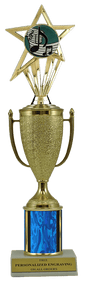 Music Gold Cup Column Trophy with Insert