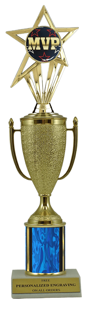 MVP Gold Cup Column Trophy with Insert