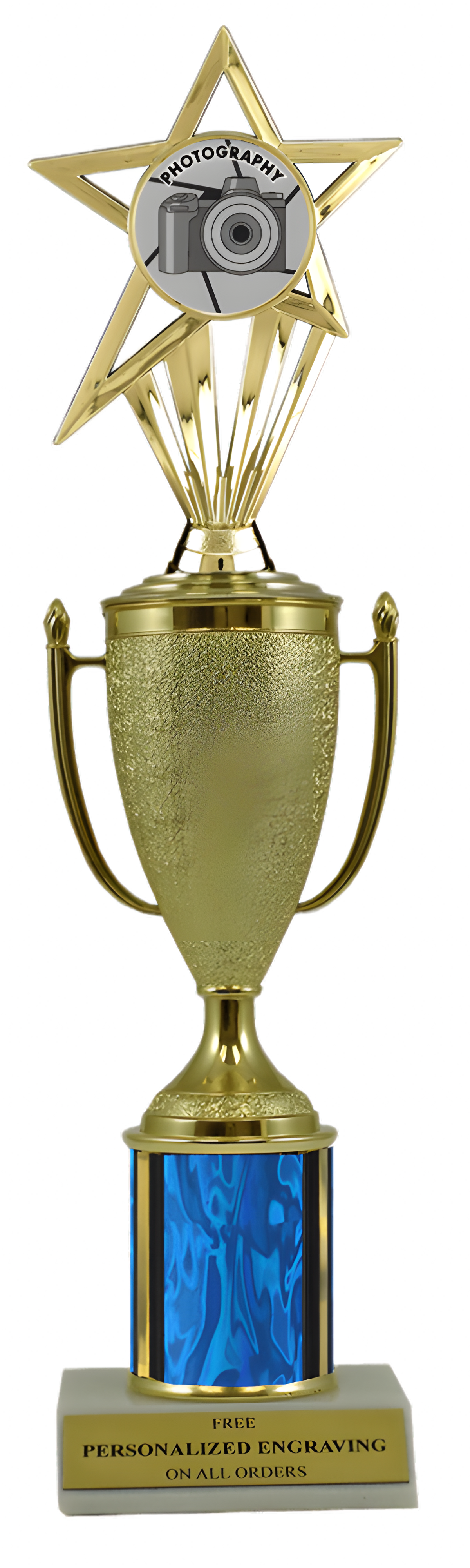 Photography Gold Cup Column Trophy with Insert