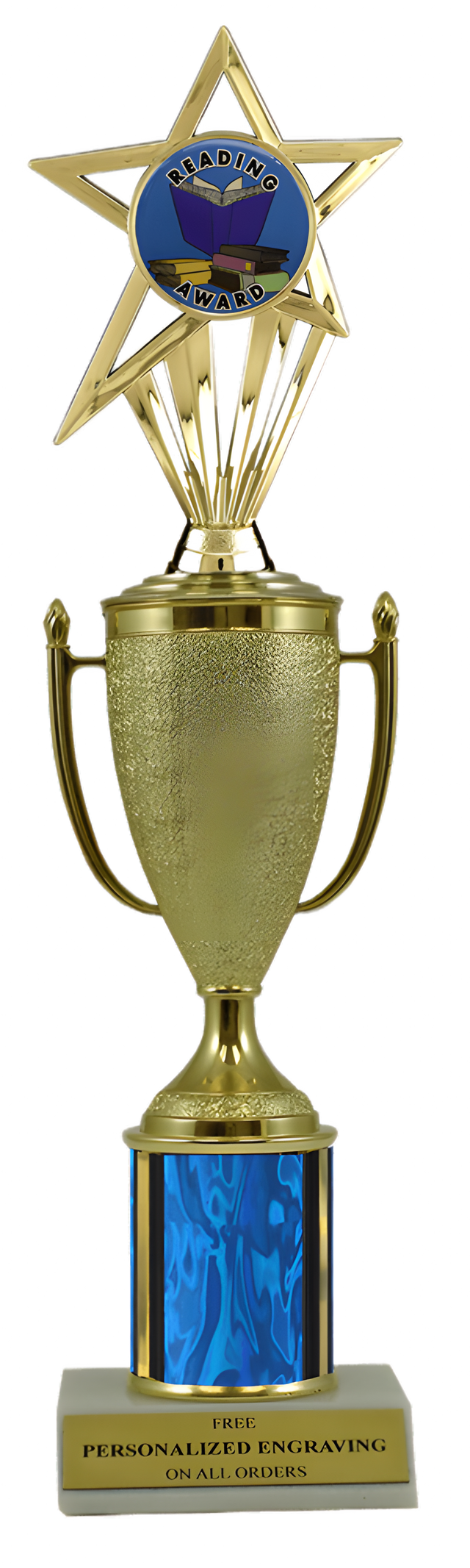 Reading Gold Cup Column Trophy with Insert