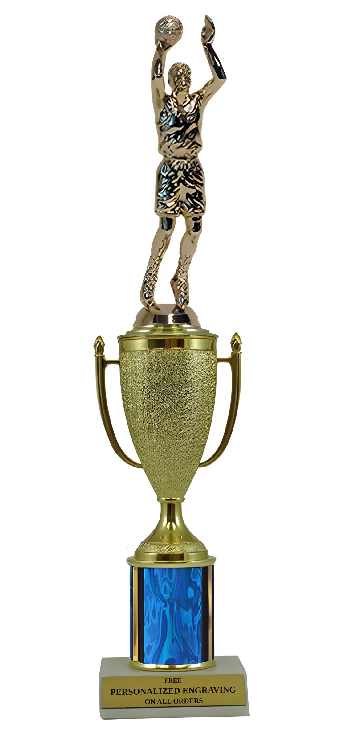 Basketball Gold Cup Column Trophy