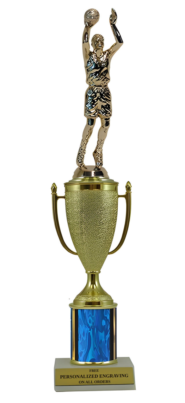 Basketball Gold Cup Column Trophy