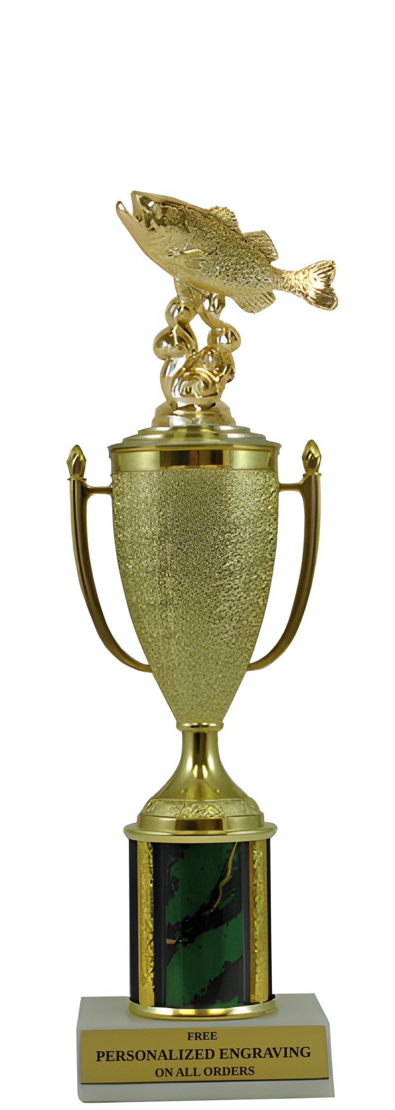 Bass Fishing Gold Cup Column Trophy