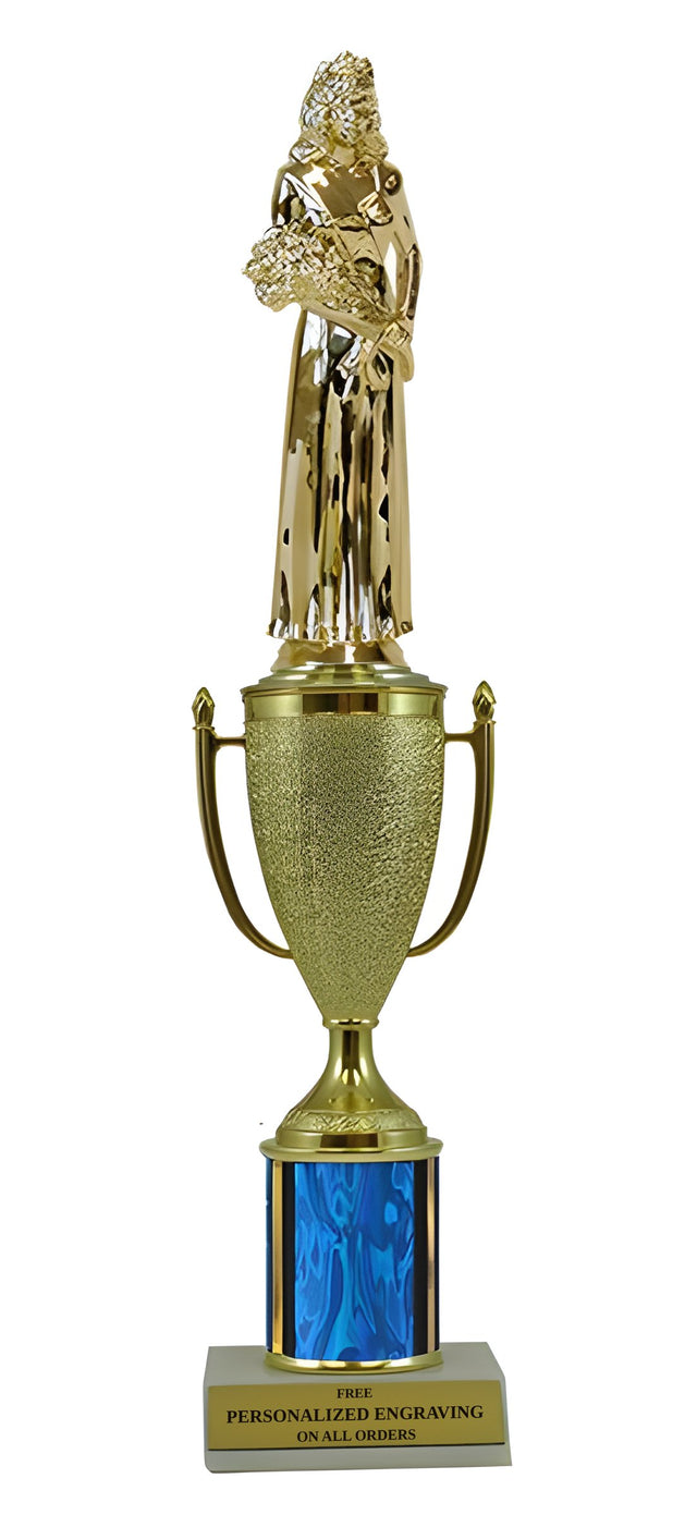 Beauty Queen Gold Cup Column Trophy