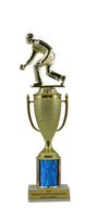 Bocce Ball Gold Cup Column Trophy
