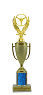 Winged Wheel Gold Cup Column Trophy