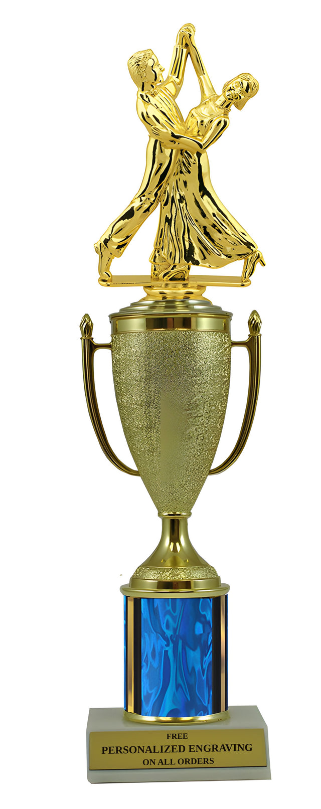 Couples Dance Gold Cup Column Trophy