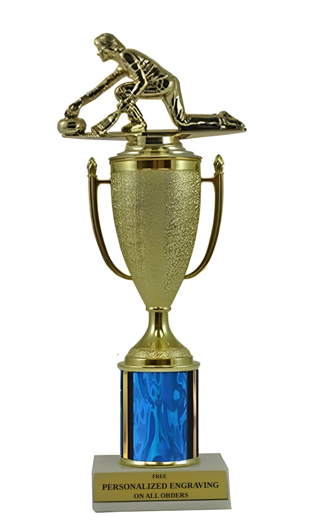 Curling Gold Cup Column Trophy