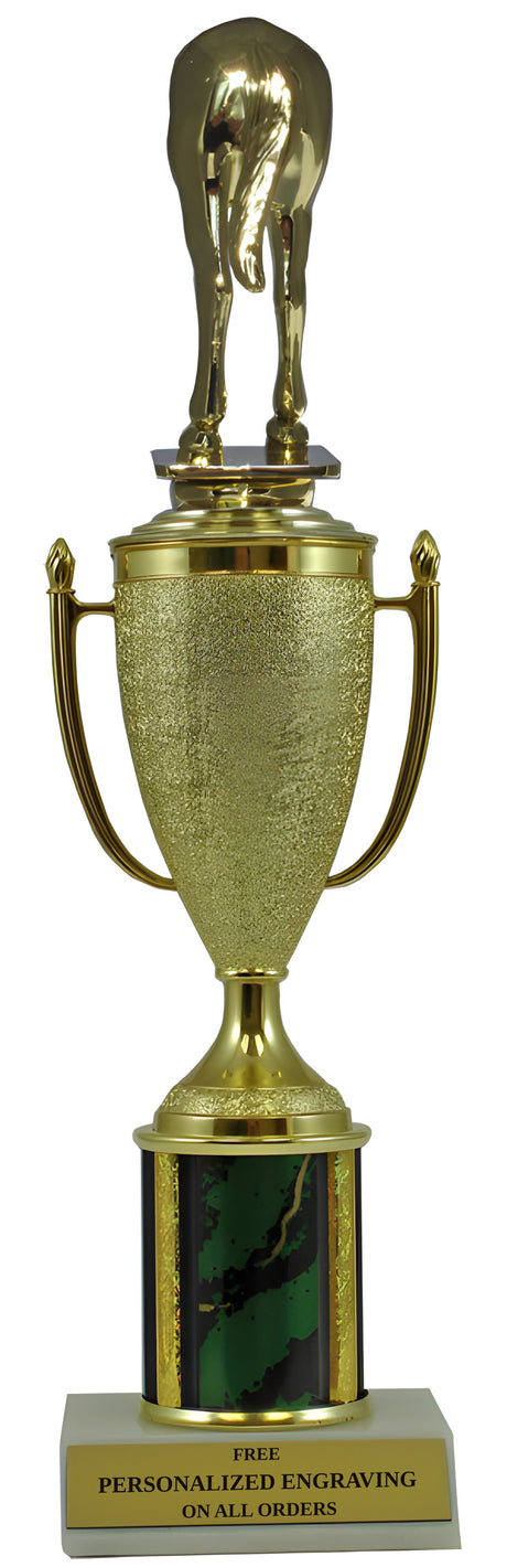 Horses-Rear Gag Gold Cup Column Trophy