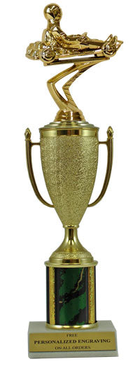 Go Kart Gold Cup Column Trophy