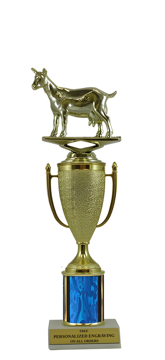 Goat Gold Cup Column Trophy