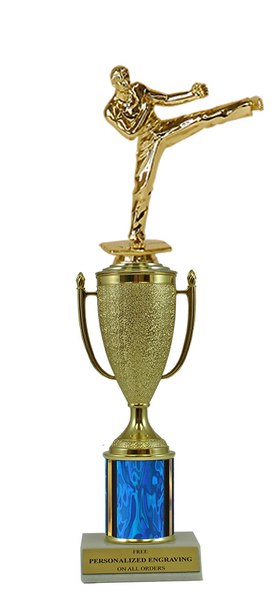 Karate Gold Cup Column Trophy