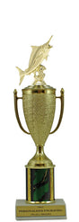 Marlin Fishing Gold Cup Column Trophy