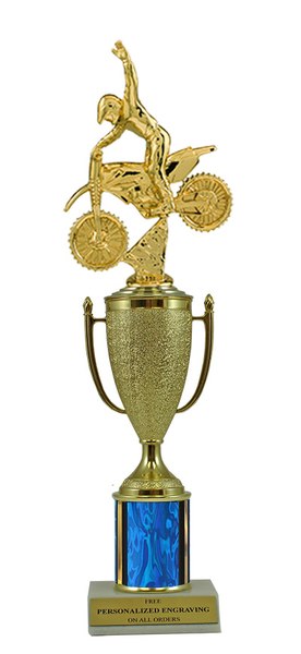 Motocross Gold Cup Column Trophy