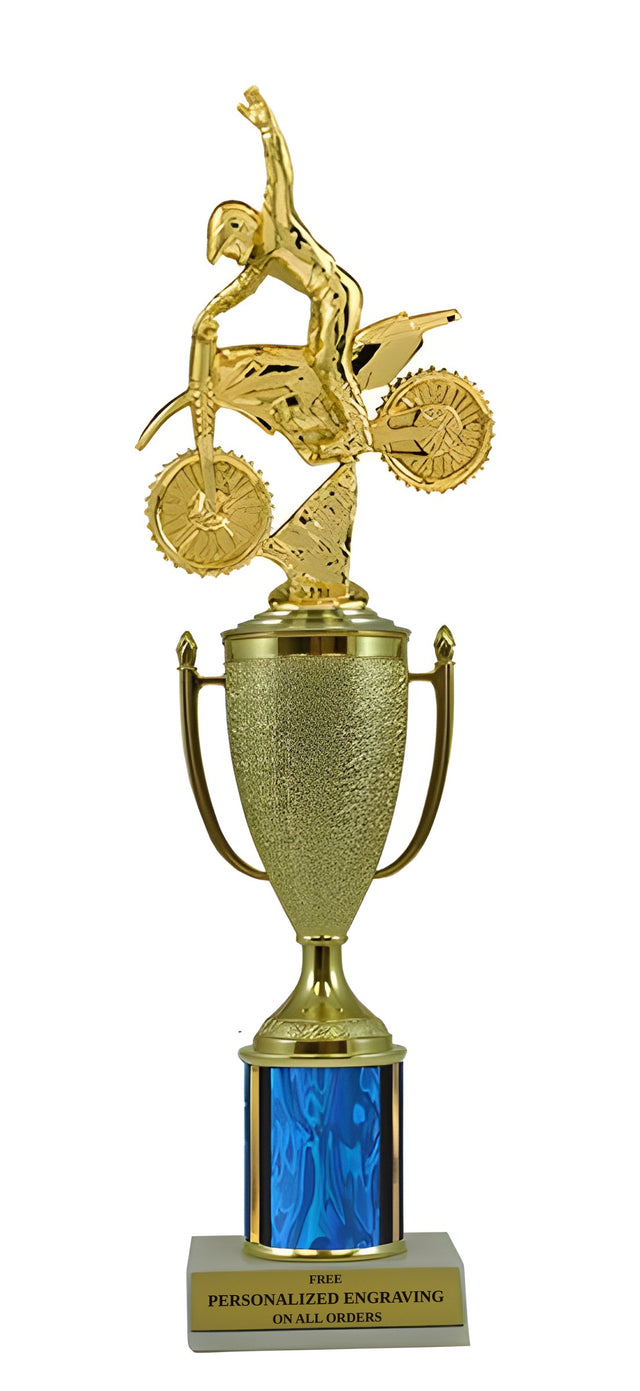Motocross Gold Cup Column Trophy