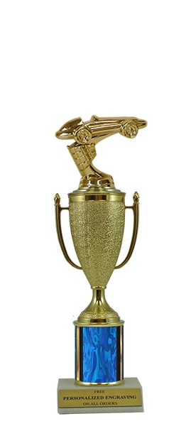 Pinewood Derby Gold Cup Column Trophy