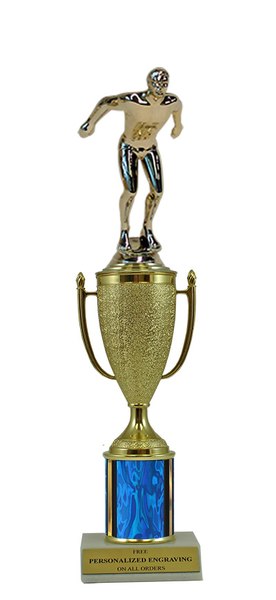 Swimming Gold Cup Column Trophy