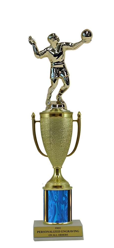 Volleyball Gold Cup Column Trophy