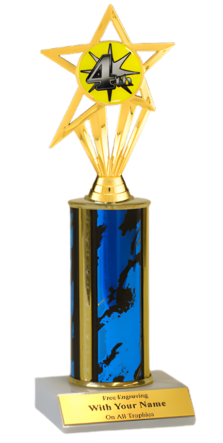 4th Place Column Insert Trophy