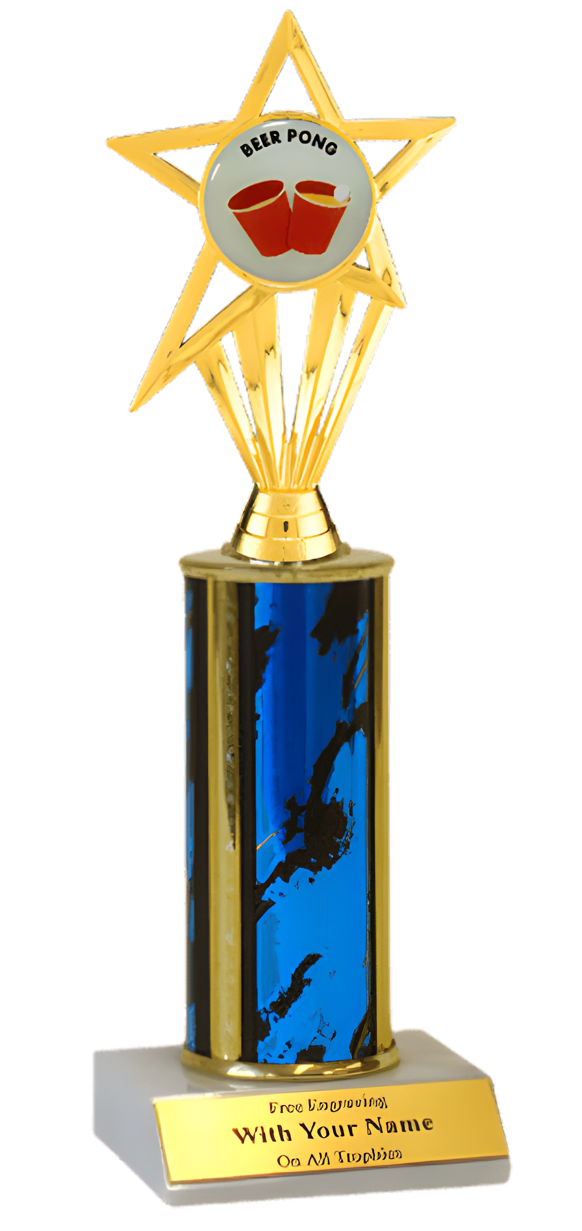 Beer Pong Column Insert Trophy