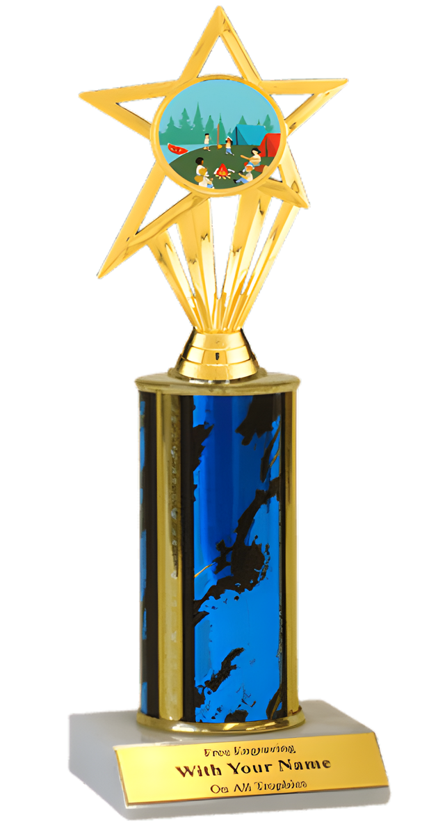 Camping Column Insert Trophy