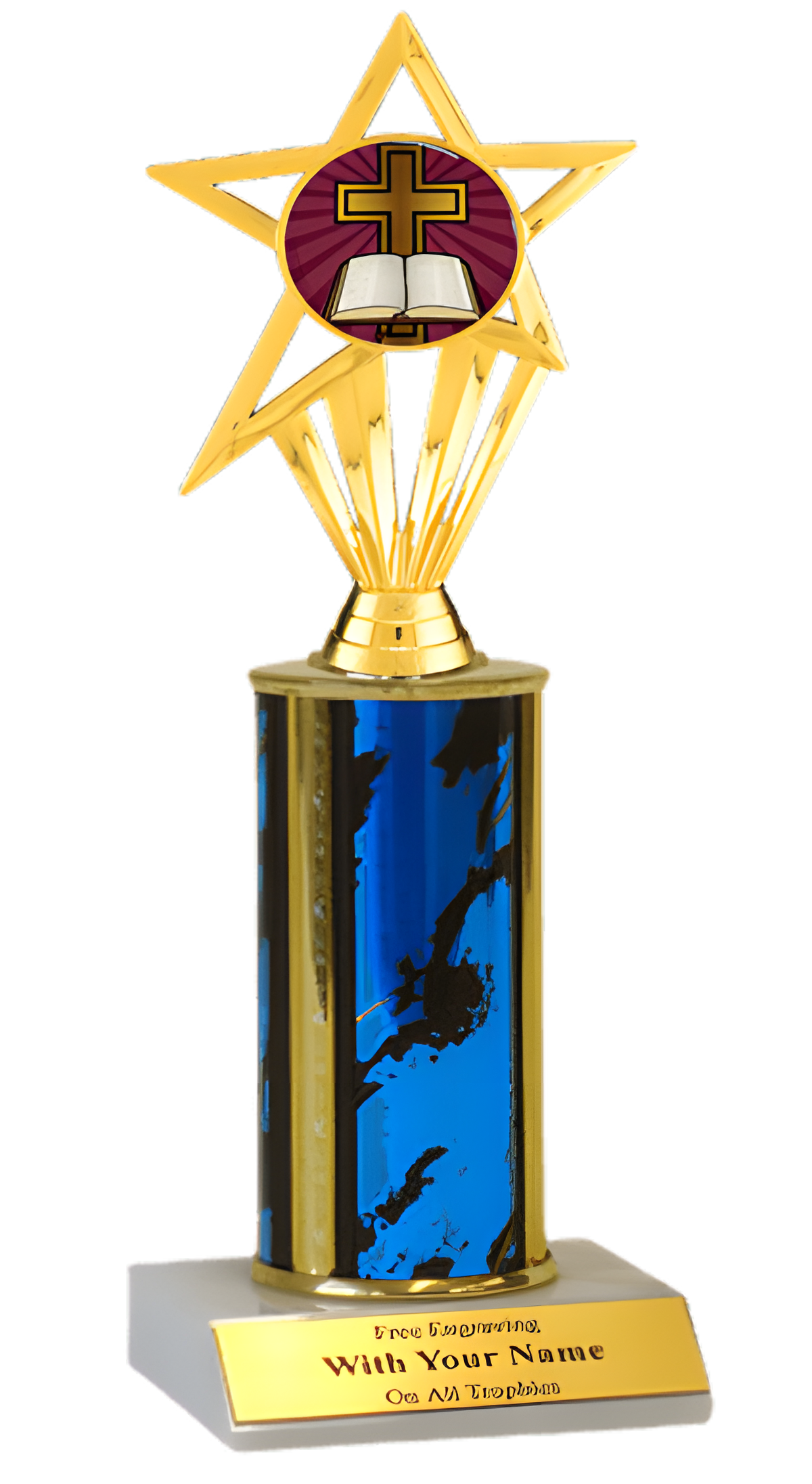 Religious Cross Column Insert Trophy
