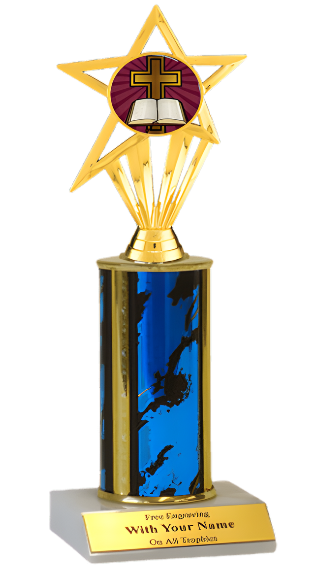 Religious Cross Column Insert Trophy