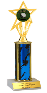 Golf Column Insert Trophy