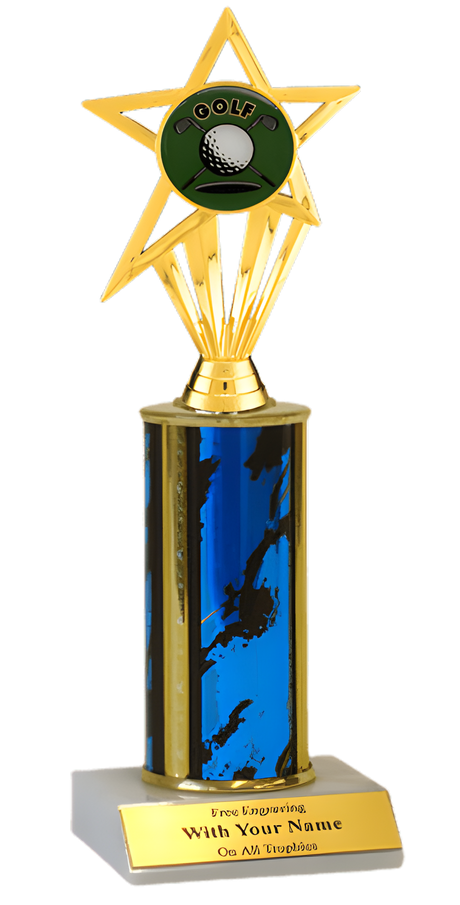 Golf Column Insert Trophy