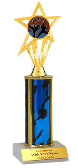 Karate Column Insert Trophy