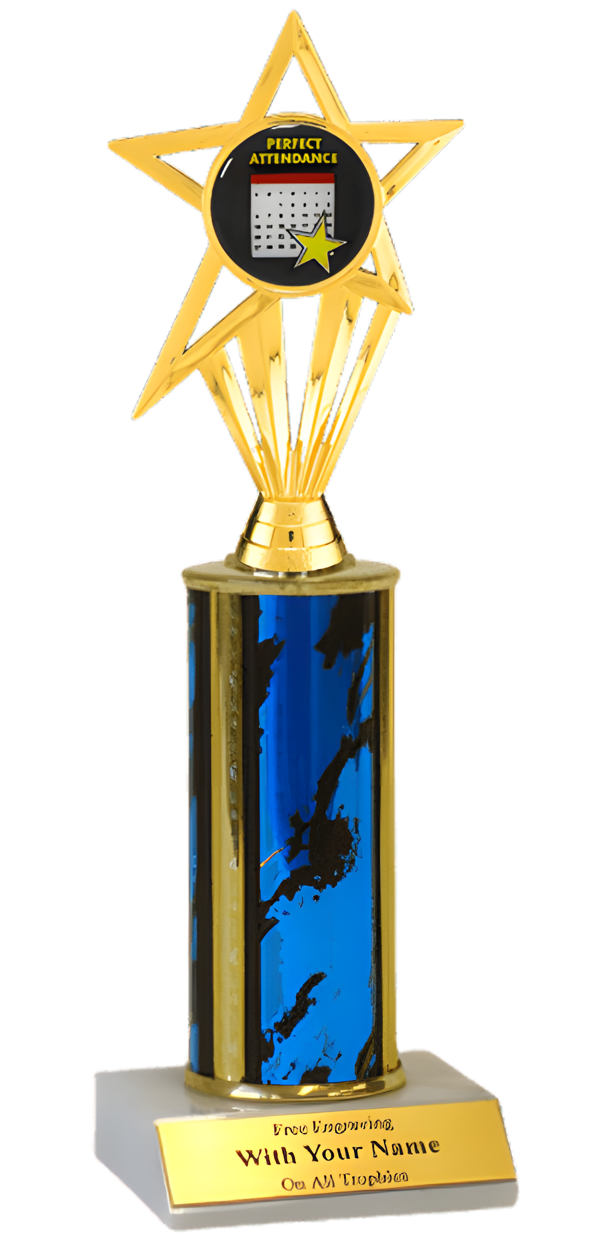 Perfect Attendance Column Insert Trophy