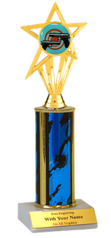 Pistol Shooting Column Insert Trophy